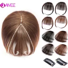 AIYEE 6 волос челка короткая прямая передняя поддельная бахрома воздушная челка волосы челка для наращивания заколка для волос челка для женщин