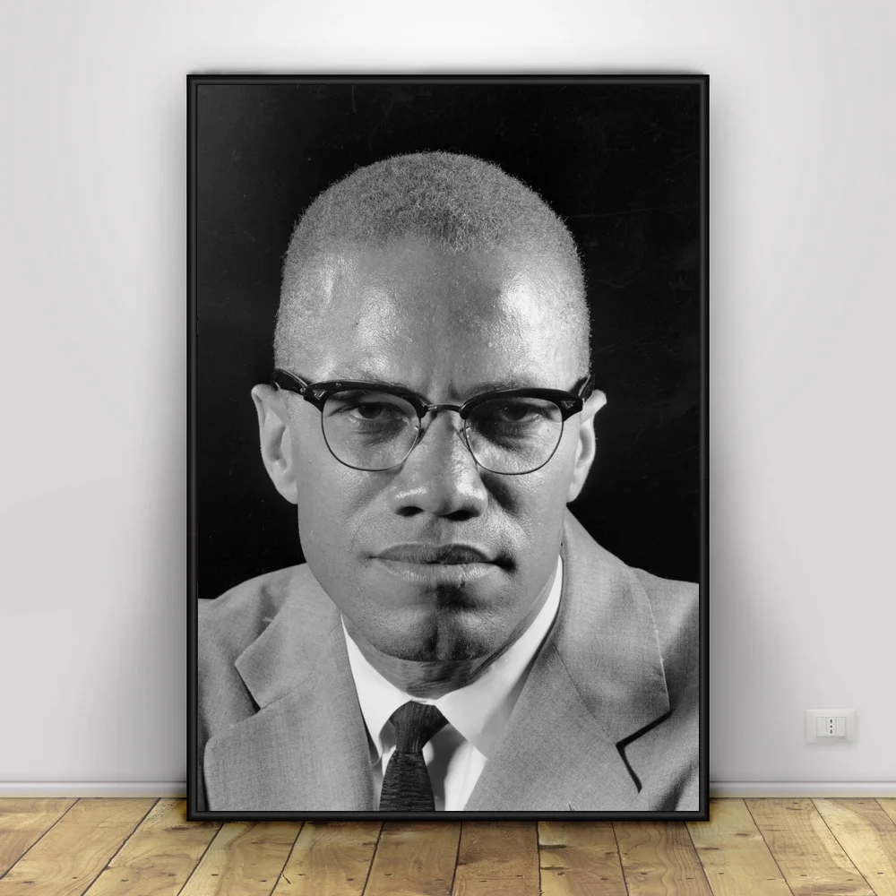 GX008 Горячая Malcolm X с пистолетом Классический с актером кино плакатный принт искусство шелк светлые холщовые настенный Рисунок Картина для комнаты домашний декор - Цвет: Синий
