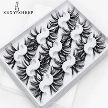 Sexysheep, 5/9 пар, норковые ресницы, 3D накладные ресницы, толстые, крест-накрест, макияж, ресницы для наращивания, натуральный объем, Мягкие Накладные ресницы