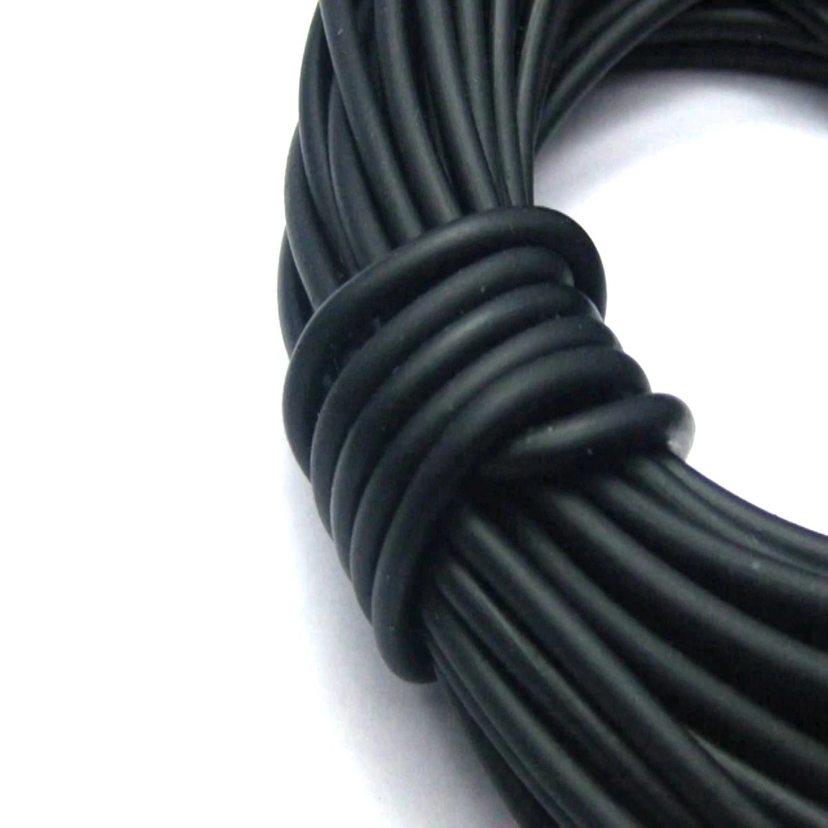 5.5 Yards Black Solid Rubber 3mm Cord Thread String for Necklace Pendants