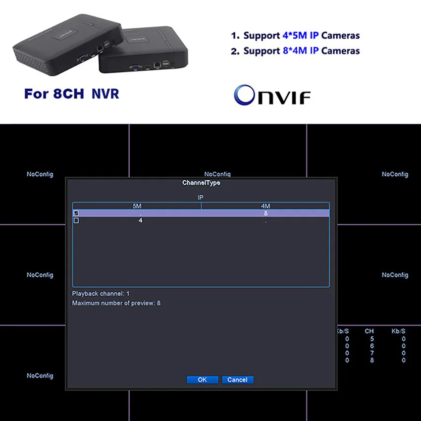 Мини CCTV NVR 4CH 8Ch для H.264 16CH для H.265 видео DVR рекордер Onvif для Full HD IP камера охранная система видеонаблюдения Сигнализация