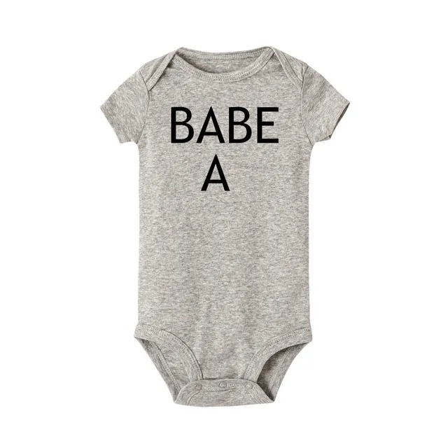 BABE A and BABE B/Новое боди для новорожденных мальчиков и девочек, комбинезон с коротким рукавом, хлопковый сдельник для ребенка