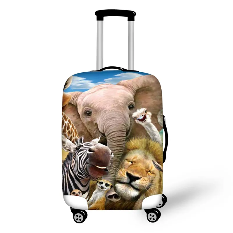 FORUDESIGNS/милый чехол для багажа с принтом кошки собаки для 18-32 чемодана для багажника, эластичные пылезащитные дорожные аксессуары s m l xl - Цвет: QE267