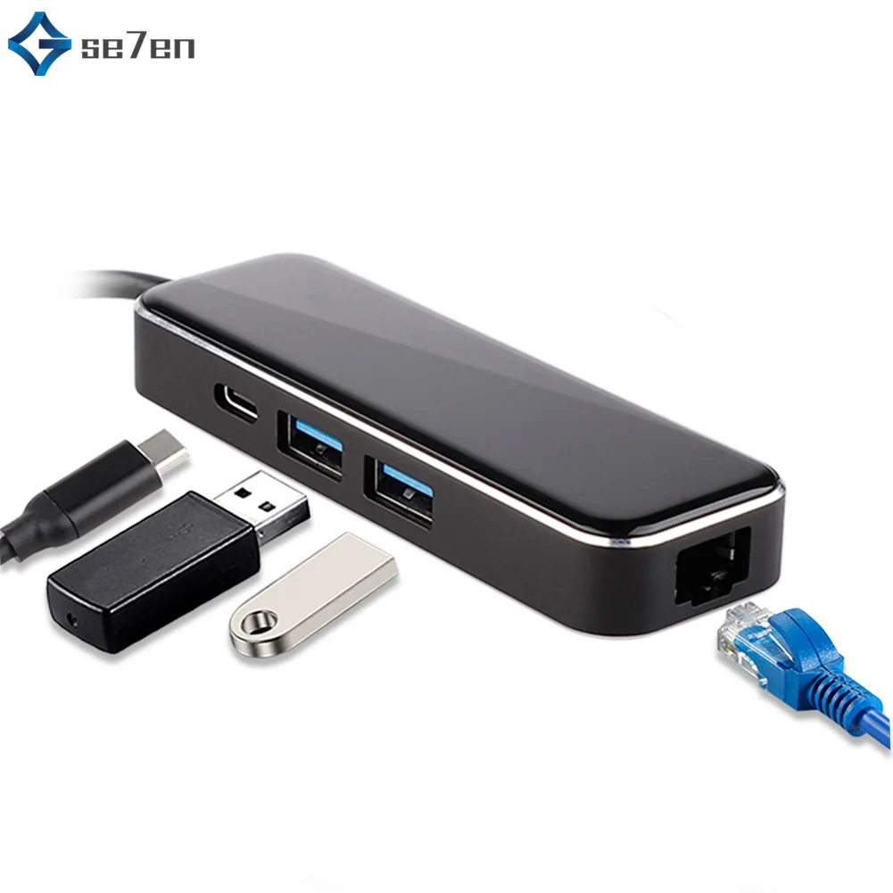 

USB C HUB Type C to 4K HDMI Hub USB 3.0 Adapter PD Charging Port SD3.0 reader Rj45 Adapter for MacBook Pro Samsung Huawei P20