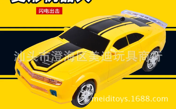 Горячая светящаяся игрушка электрический поворотный автомобиль музыка Автоматическая трансформация Дистанционное управление автомобиль