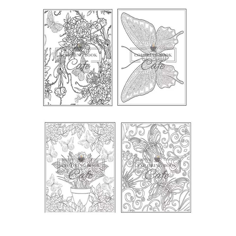 Libros Para Colorear Para Adultos: Mandala Mariposas Paginas Para Colorear  (Libros de Mandalas Intrincados Para Adultos) Volumen 1