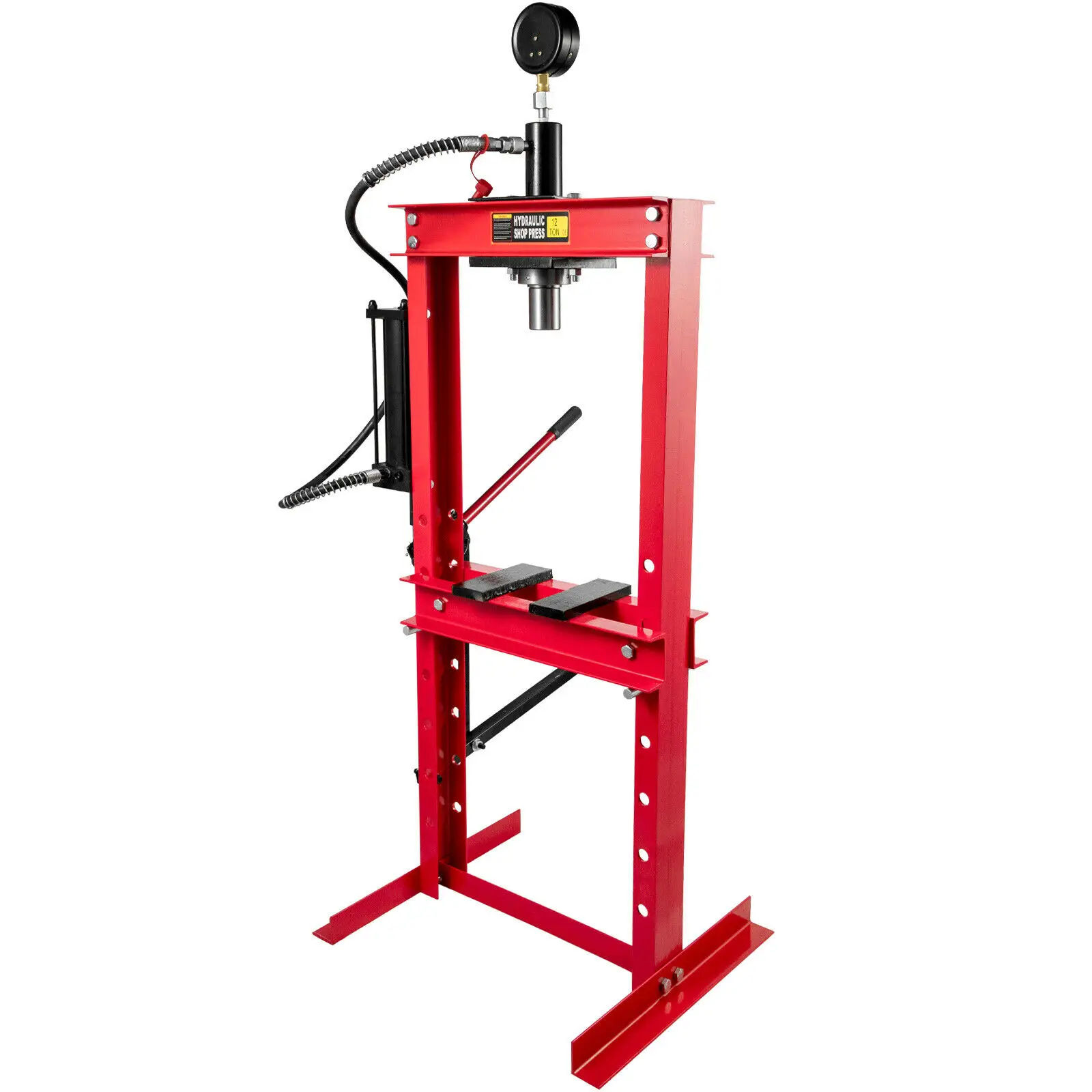12T press hydraulic press press with pressure gauge and foot