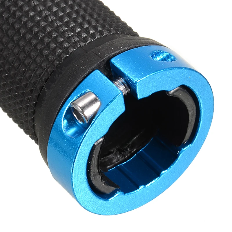 1Pair 13cm Bicycle Grips Bike Handlebar Grips Lock-on Fixed Gear Rubber Aluminum Alloy Handlebar Handle Bar End Bicycle Part