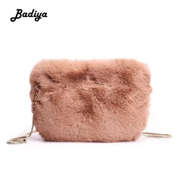 

Lady Messenger Bag Cute Comfortable Plush Flap Crossbody Bag Solid Color Phone Coin Card Purse Fashion Wild Female Shoulder Bag
