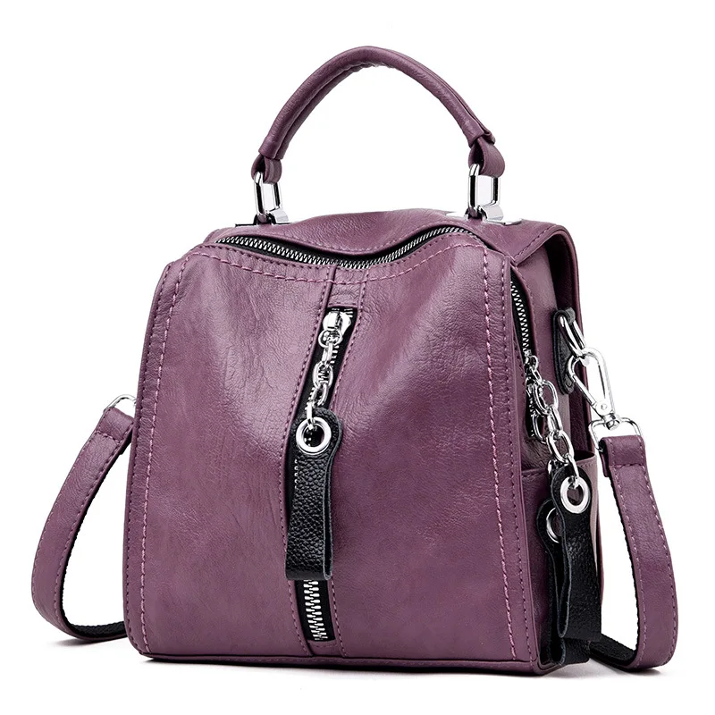 

Hot Sales Hot Selling Backpack Women's Korean-style 2018 New Style Versatile Soft Leather Backpack School Bag WOMEN'S Bag