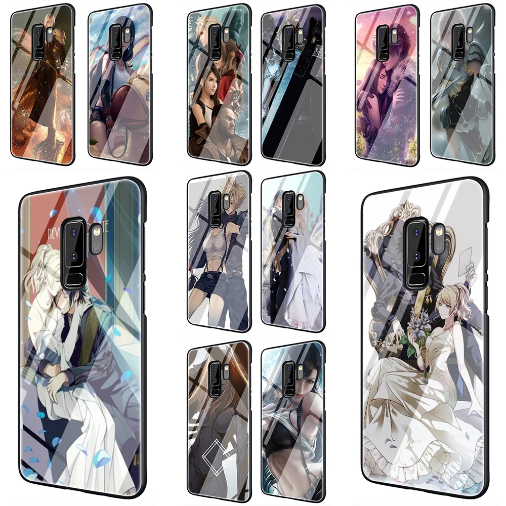 Final Fantasy чехол для телефона из закаленного стекла Samsung Galaxy S7 edge S8 Note 8 9 10 Plus A10 20 30 40 50