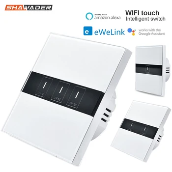 

WiFi Smart Light Switch Wall Tempered Glass Touch Panel Timer APP Remote Voice Control work for Alexa Google Home Zero Fire Line