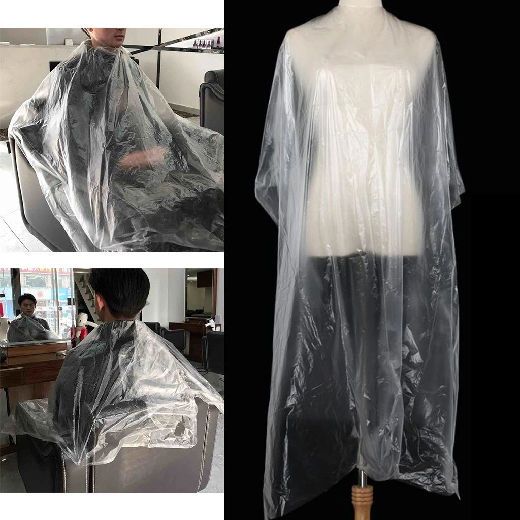 50pcs Disposable Hair Cutting Cape Gown Barber Shop Capes Waterproof Apron Hairdressing Perm Dye Hair Cape Barber 120X160cm