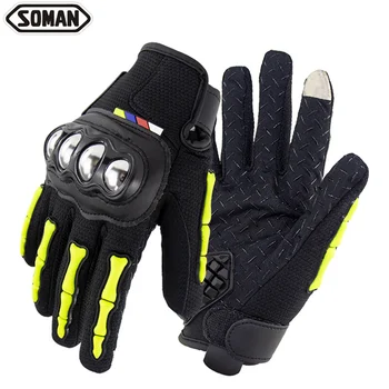 

Full Finger Motocross Off-Road Racing Guante Anti-fall Scooter Glove Motorcycle Downhill Driving PU Leather Gloves Soman CG667