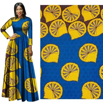 

ankara african fabric wax print tissue wax fabric for wedding dress 2020 polyester african fabric new original real wax