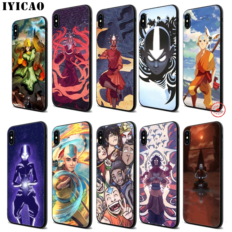 IYICAO Аватар последний мягкий черный силиконовый чехол Airbender для iPhone 11 Pro Xr Xs Max X или