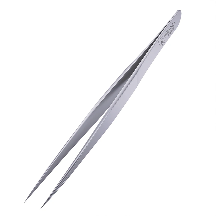 MEGA-IDEA Non-Magnetic Tweezers Stainless Steel High Hardness Forceps For Phone Flying Line IC Repair Tool