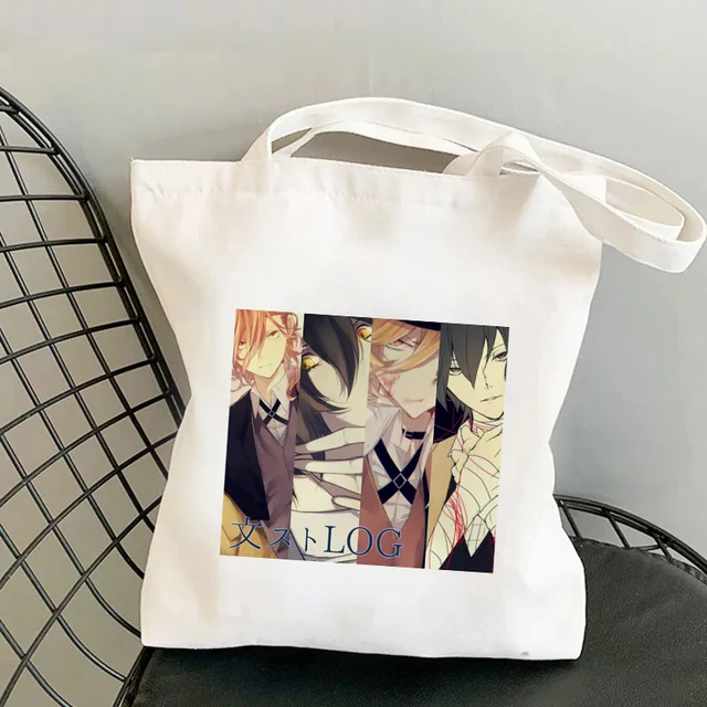 Japan Anime Bungou Stray Dogs Chuuya Nakahara Osamu Dazai Handbags Shoulder Bags Casual Shopping Girls Handbag Women Canvas Bag B142