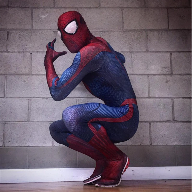 Костюм для косплея «Удивительный Человек-паук», костюм из спандекса с 3D принтом из фильма «Человек-паук», костюмы супергероя «зентай», полный костюм