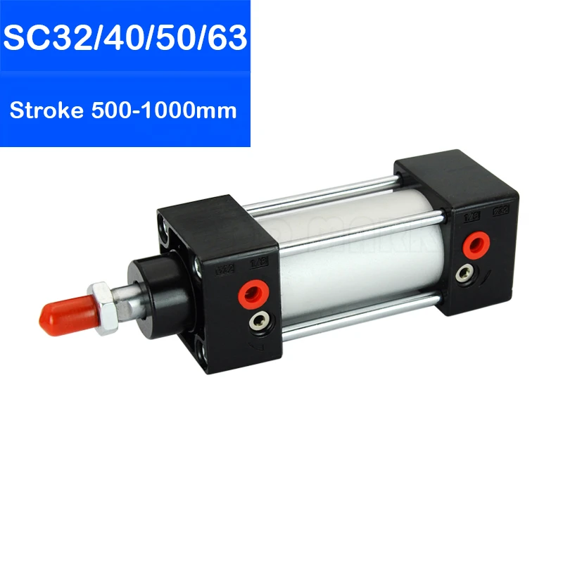 Standard Air Cylinders Sc32/40/50/63mm Bore Double Acting Pneumatic