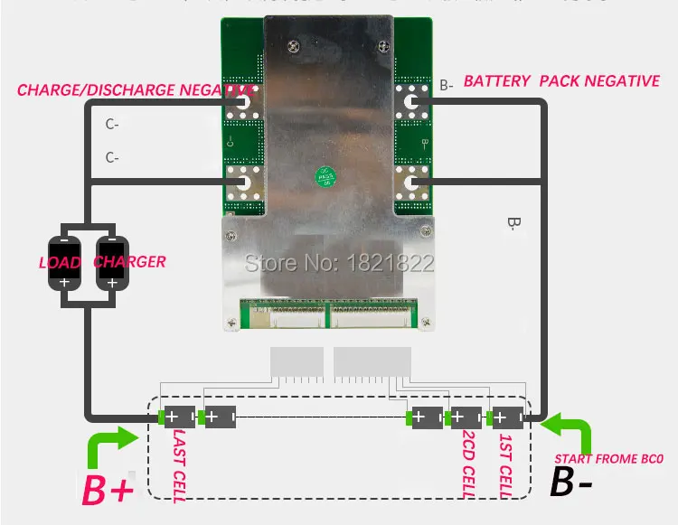 BMS 16S 80A/100A/120A 48В версия S LiFePO4 BMS/PCM/PCB аккумуляторная плата для аккумуляторной