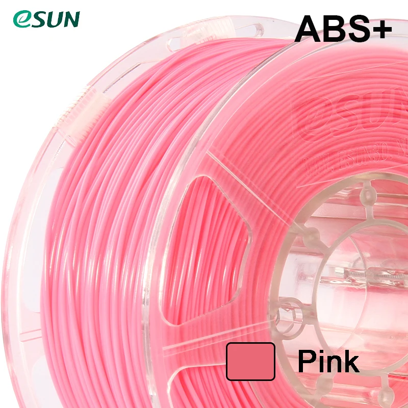 Горячая распродажа! Esun ABS, ABS+ PLA, пла, ударопрочный полистирол сверхвысокой ударной прочности+, ПВА, PETG, ePA, eTPU. 1,75 мм, Вес нетто: 1 кг из москвы россии - Цвет: ABS Plus Pink