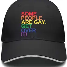 Некоторые люди гей получить над ним Мужчины Винтаж Регулируемая сетка Strapback хлопок бейсбольная Кепка шляпа