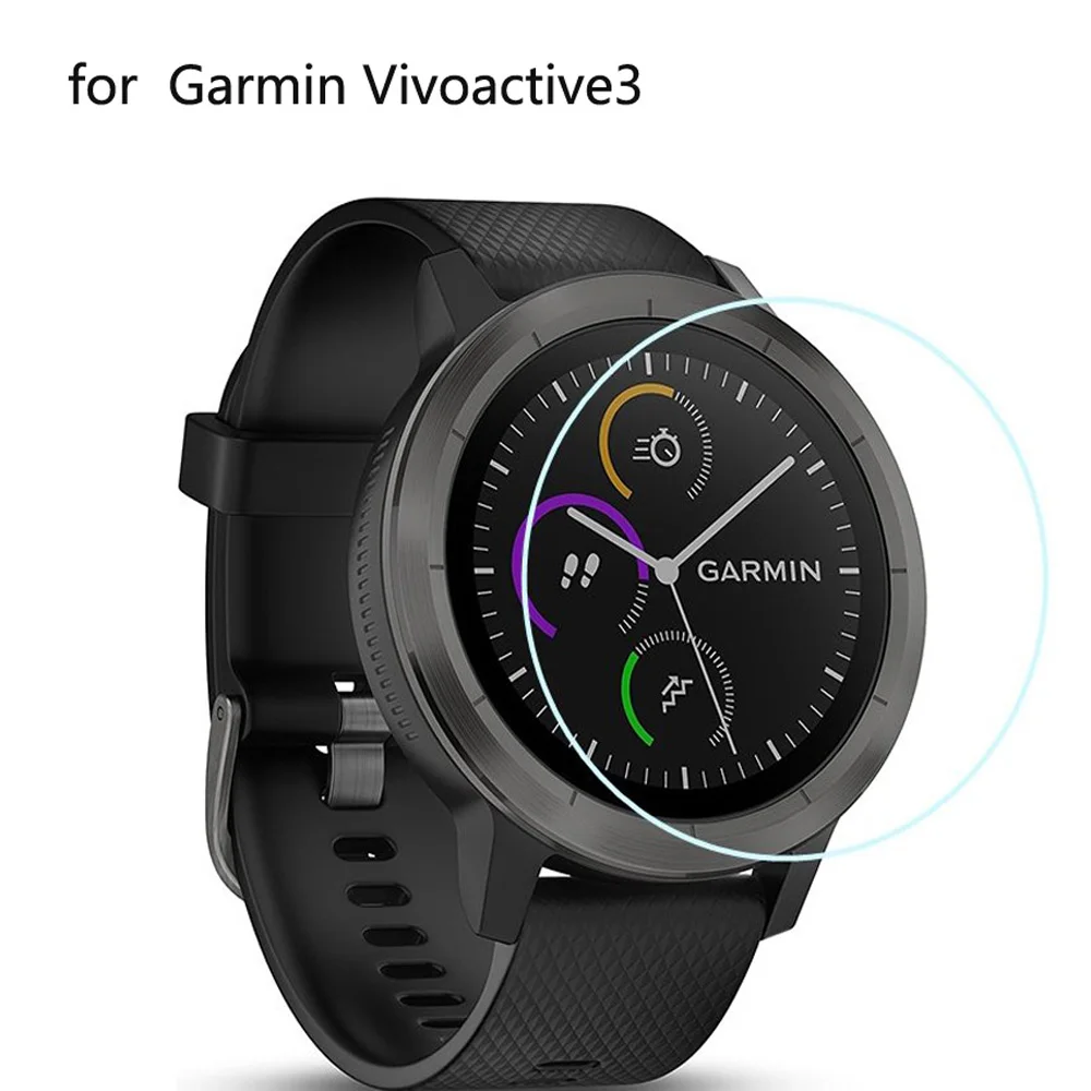 

New Coming Films Screen Protectors for Garmin Vivoactive 3 Premium 2.5D Tempered Glass Protective Smart Watch Films Durable