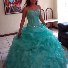 Мятно-зеленое бальное платье с бисером, 16 платьев, вечерние платья на выпускной, Vestido De 15 Anos BM186