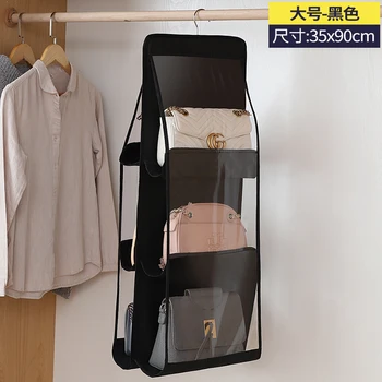 

Portable Storage Bag Organizer Pockets Wall Hanging Reclosable Slider Zip Bags Large Cosmetic Organizer Home Organization OO50SN