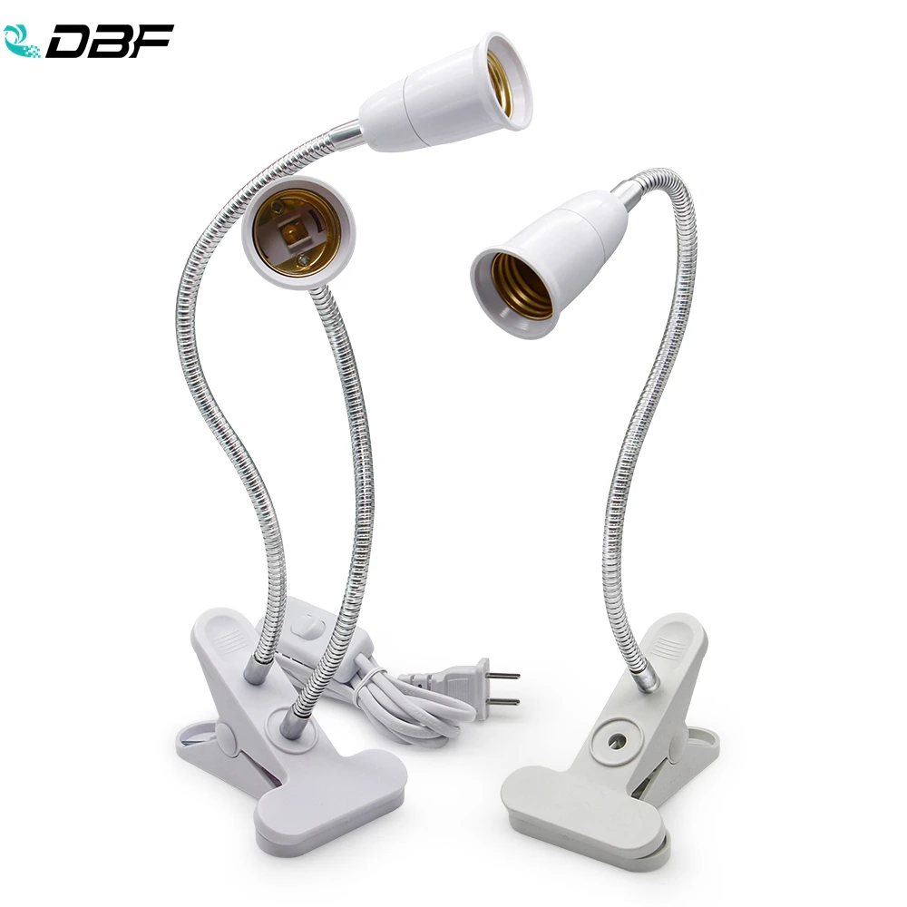 vork Accommodatie weten Dbf] Grow Lamp Houder Dubbele Hoofd Flexibele Klem Licht E27 Socket 43Cm  Flexibele Clip Schakelaar Led Lamp houder Socket Power Kabel|Lampvoet| -  AliExpress