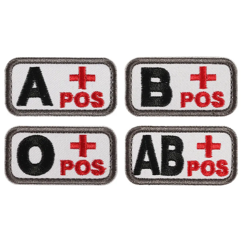3D вышивка нашивка с группой крови глава+ B+ AB+ O+ спереди POS A-B-AB-O отрицательный ОТР нашивка с группой крови группы тактический военный значок