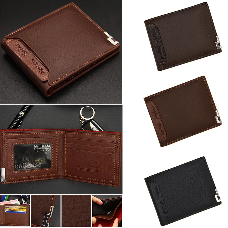 Litthing Vintage Men Leather Brand Luxury Wallet Short Slim Male Purses Money Clip Credit Card Dollar Price Portomonee Carteria