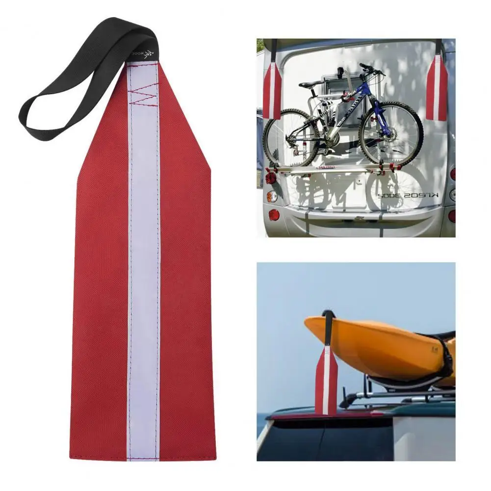 Red Kayak Safety Flag Canoes Tow Flag with Lanyard Safety Gear Sports Safety 