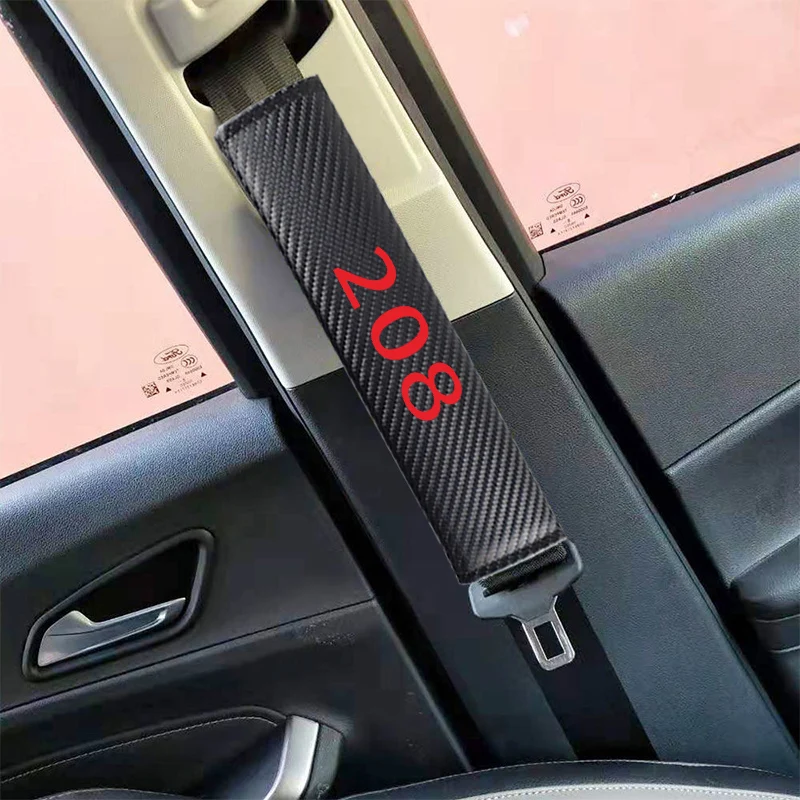 1 пара чехол на автомобильный ремень безопасности для PEUGEOT 307 108 208 автомобильный ремень протектор ремень безопасности чехлы подушки под плечи