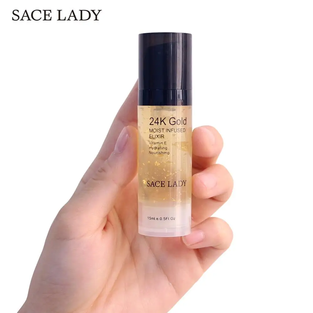 SACE LADY 24K Gold Elixir масло для лица основа под макияж 15 мл профессиональная увлажняющая База под макияж основа под макияж Pore косметика