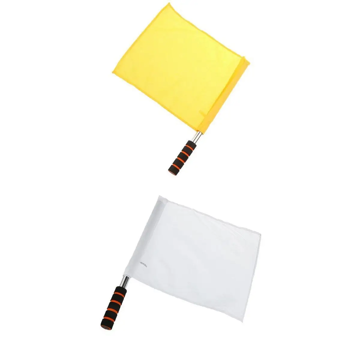 2 Pieces Portable Durable Sports Football Soccer Hockey Rugby Linesman Referee Flags Equipment 37 x 32.7 cm