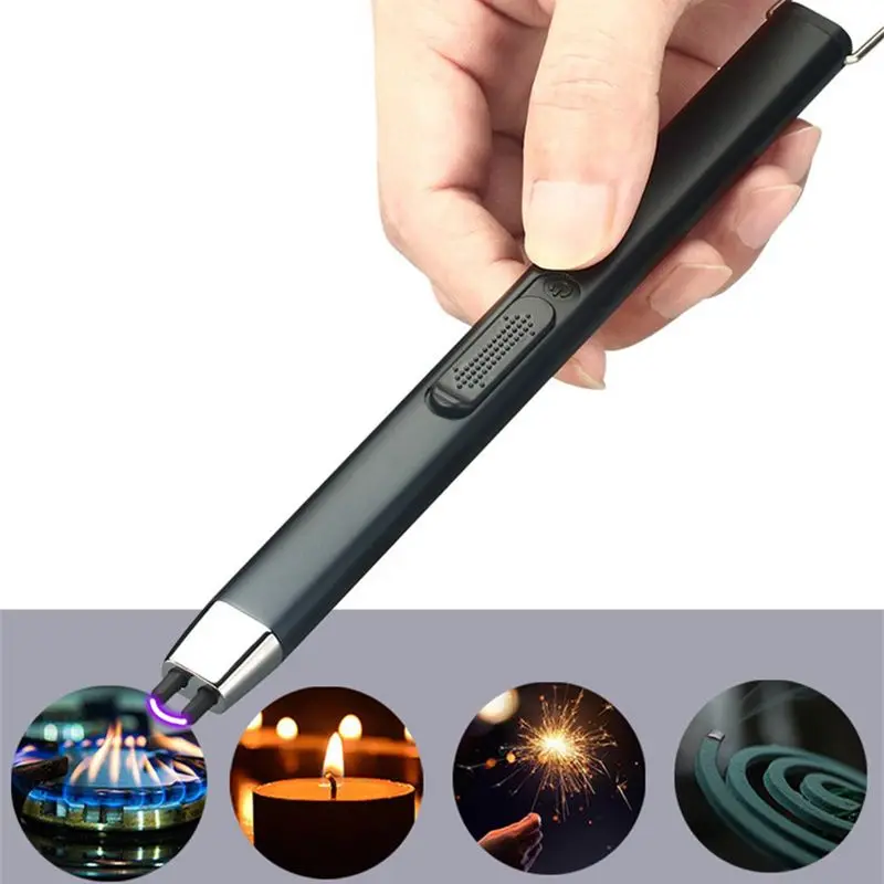 USB электрическая перезаряжаемая длинная ветрозащитная плазменная дуговая Свеча