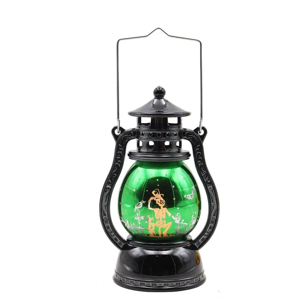 

Halloween Led Lantern Vintage Witch Castle Led Light Lamp Party Hanging Decor window desktop display home decoration 19AUG27