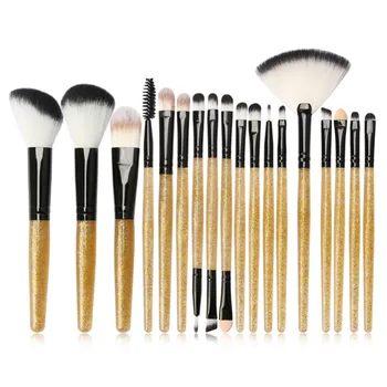 

2019 18Pcs Shining Fashion Handle Makeup Brushes Set Foundation Powder Eyes Lip Make Up Brush Cosmetic Beauty Tool Kit MKXJ HOT