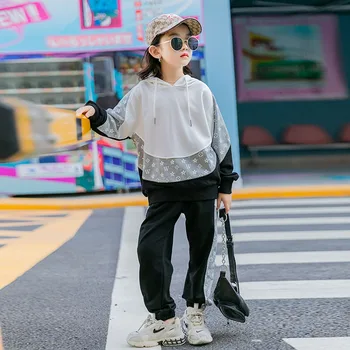 

Teen Girls Outfit Hoodie Suit Autumn 2020 New Fashion Sports Two-Piece Set Clothes Sets 10 12 years old