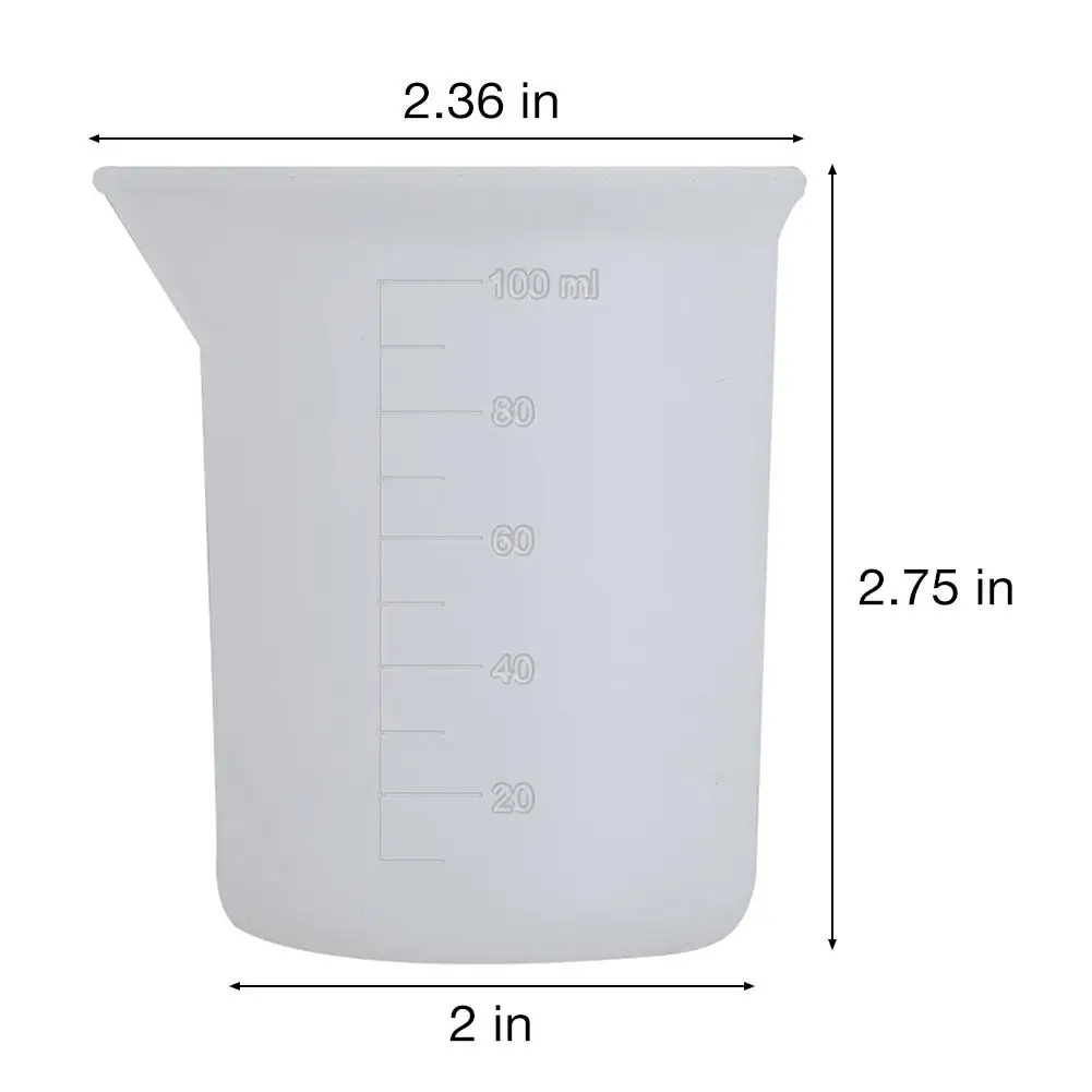 4 шт./компл. силиконовая мерная чашка DIY ручной работы инструмент со шкалой 100 мл силиконовая мерная чашка для смолы кухня Искусство ремесло
