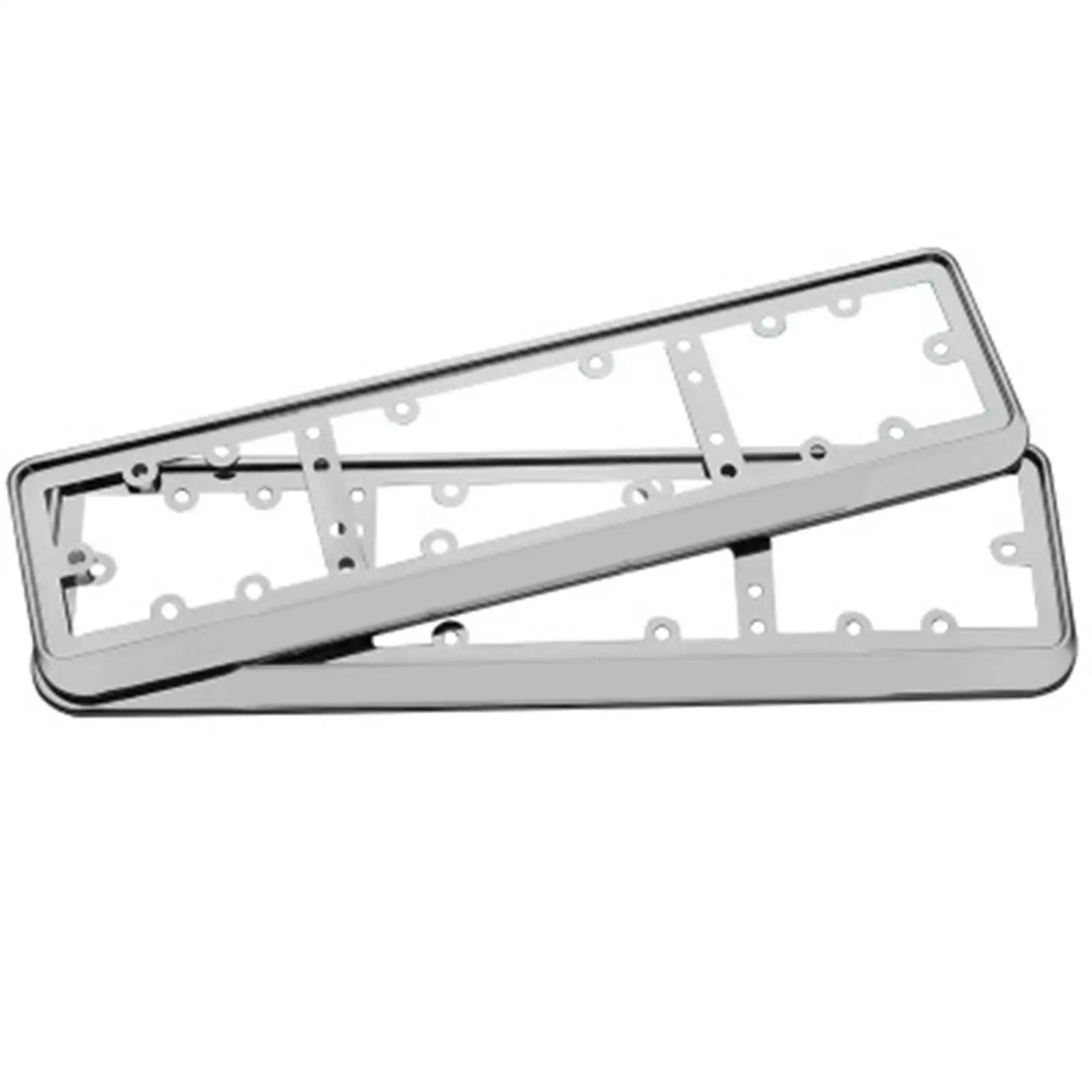 Marco para matrícula de acero inoxidable, Marco para matrícula Universal, decoración para vehículo de la UE, 2 uds.