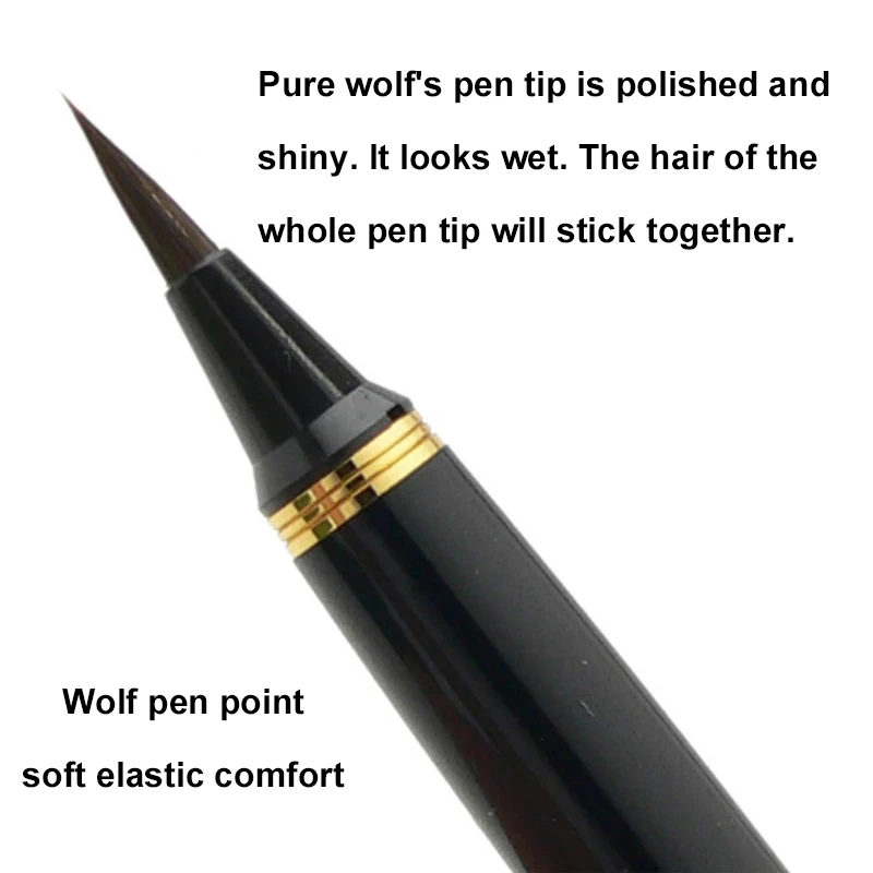 Brush Pen Kuretake for Calligraphy Wolf Hair Maki-e Soft Nib Calligraphy Small Regular Script