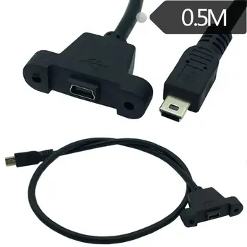 

mini USB 5 Pin female socket panel mount to mini 5P male plug Cable adapter 0.3m/ 0.5m