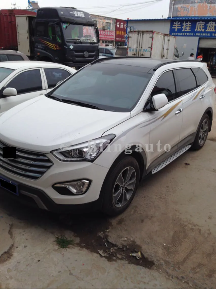 Боковой Шаг подходит для hyundai Santa Fe 2013- Беговая доска nerf бар 2 шт. левый и правый алюминиевый боковой шаг боковая педаль лестницы