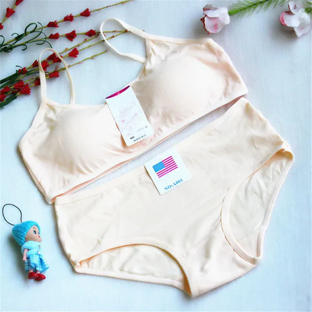 Girls Bra Underwear One-piece With Chest Pad Cotton Wrap Bra Girl