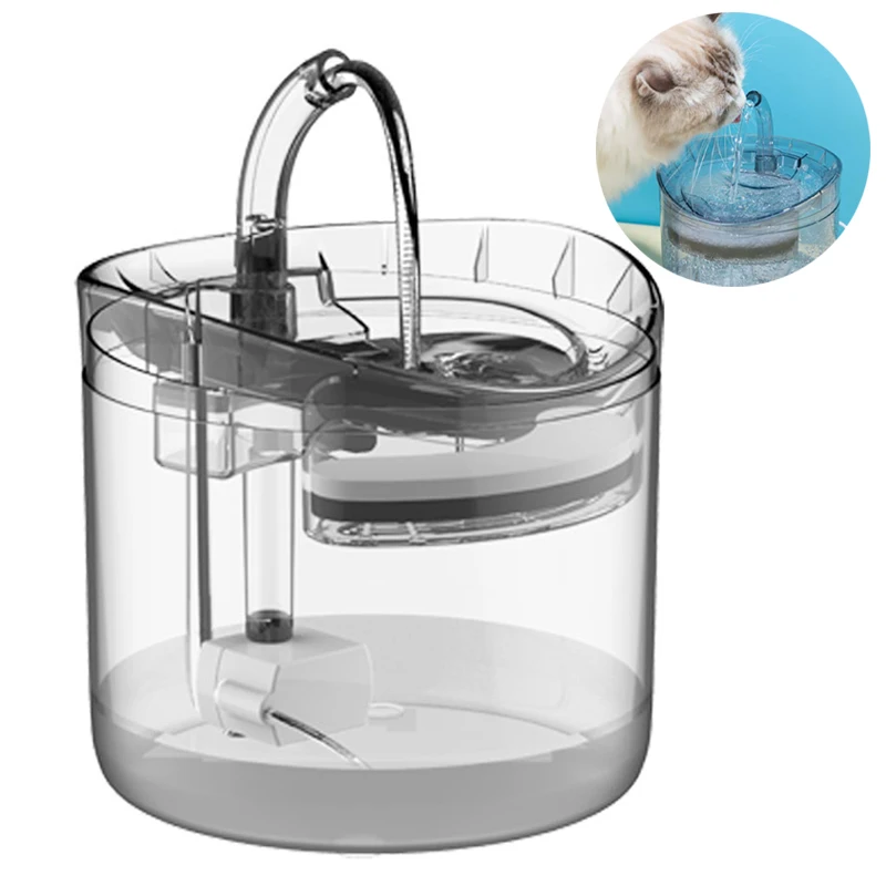 Alimentador de agua automático para mascotas, 1,6l, Sensor infrarrojo inteligente para gatos, dispensador de agua, tazón para beber para perros, grifo de agua, productos para mascotas con USB