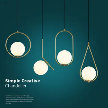 

Modern Pendant Lights Nordic Minimalist Pendant Lamps Ceiling Decoration Glass Ball Lamp for Living Room Bedroom Dining Room
