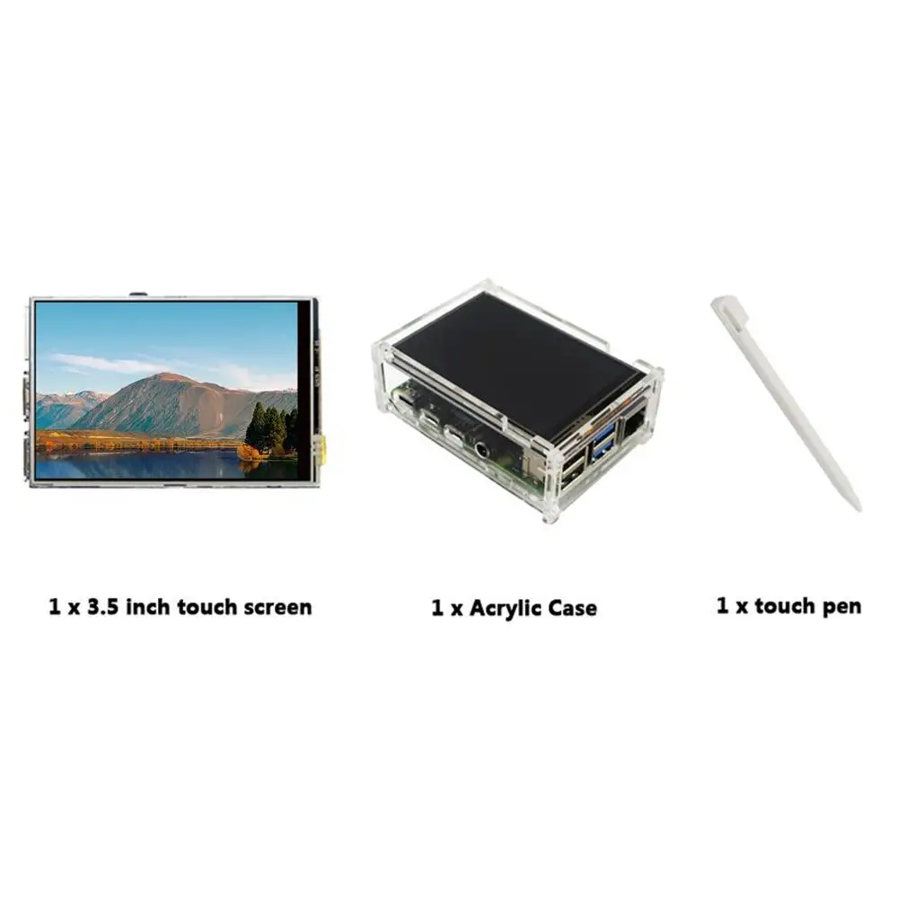 Для Raspberry Pi 4 Модель B 3 5-дюймовый жидкокристаллический дисплей с сенсорным